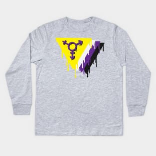 Nonbinary Pride Kids Long Sleeve T-Shirt